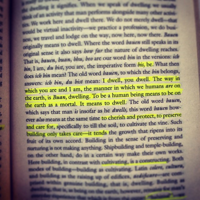 Heidegger on Dwelling as Being