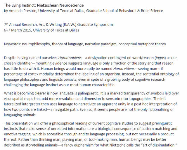 Nietzschean Neuroscience